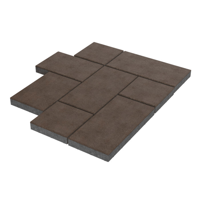 Тротуарная плитка Stellard Мозаика XL 60 мм Коричневый