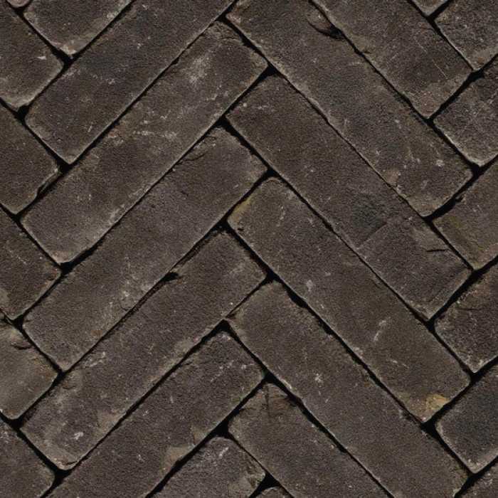 Клинкерная брусчатка Penter Nero tumbled, 200x50x85 мм