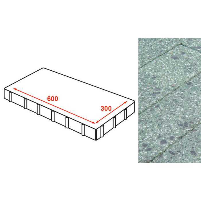 Плита тротуарная Готика Granite FINERRO, Порфир 600x300x80 мм
